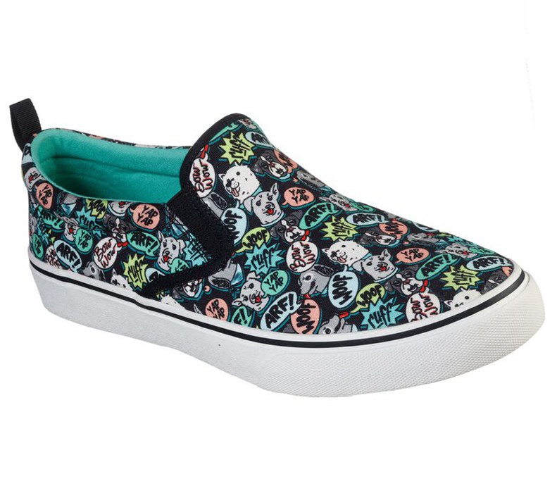 Skechers Herr Svarta/Olika Färger Slip On - Bobs V'lite - Talk 2 Me - Sverige (GIHLP-8397)